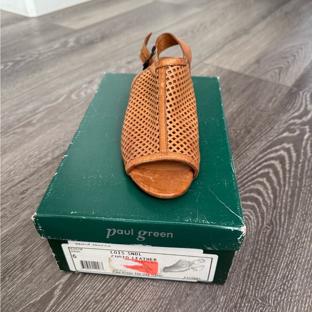 Paul Green Women's Brown Leather Sandals